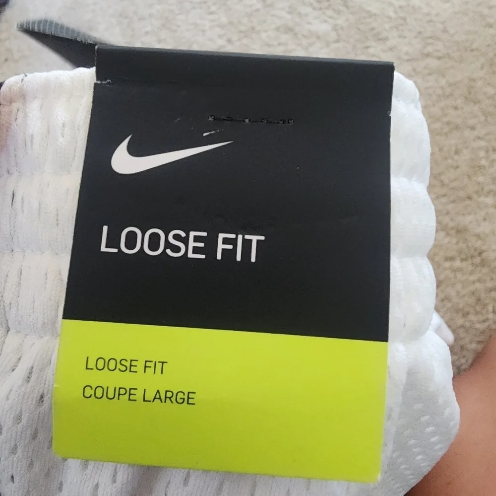 Nike Girls Athletic Shorts in White with Black Trim